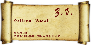 Zoltner Vazul névjegykártya